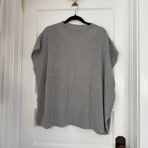 Eileen Fisher Gray Ribbed Knit Sweater